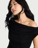 image 1 of F&F Textured Draped Co-ord Top in Black