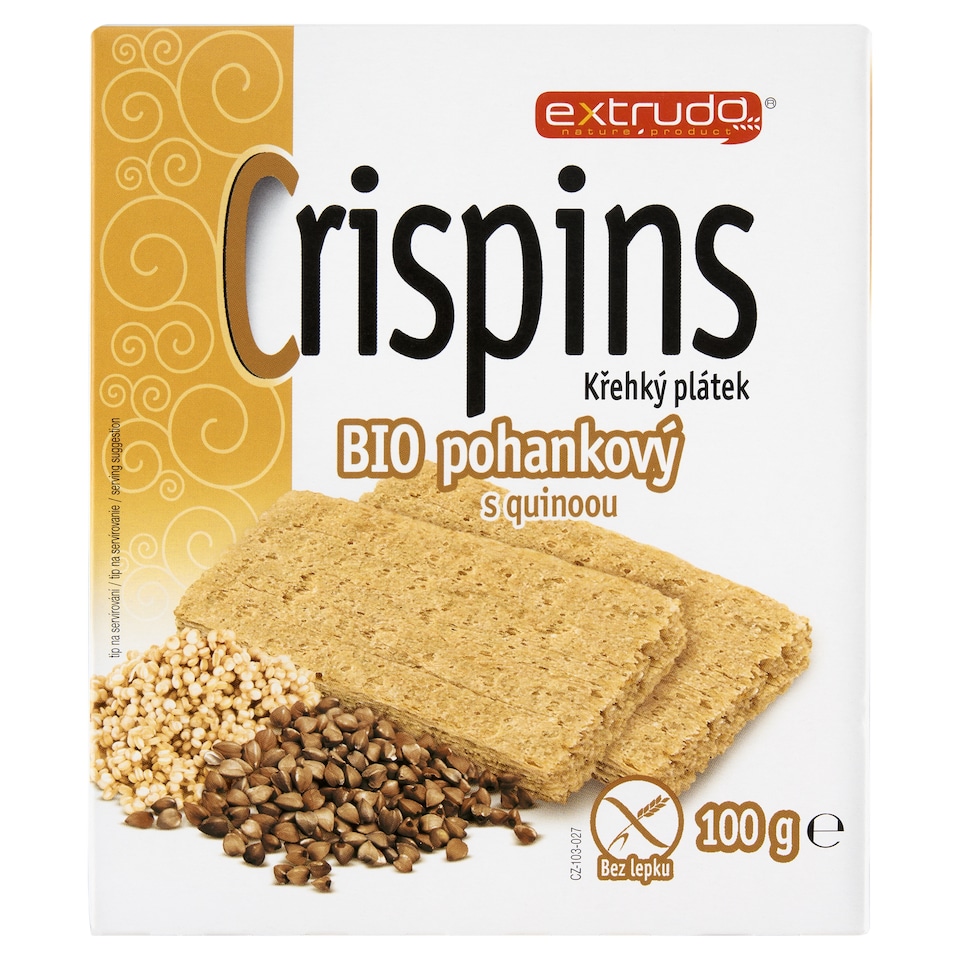 Extrudo Crispins Bio pohankový s quinoou křehký plátek 100g