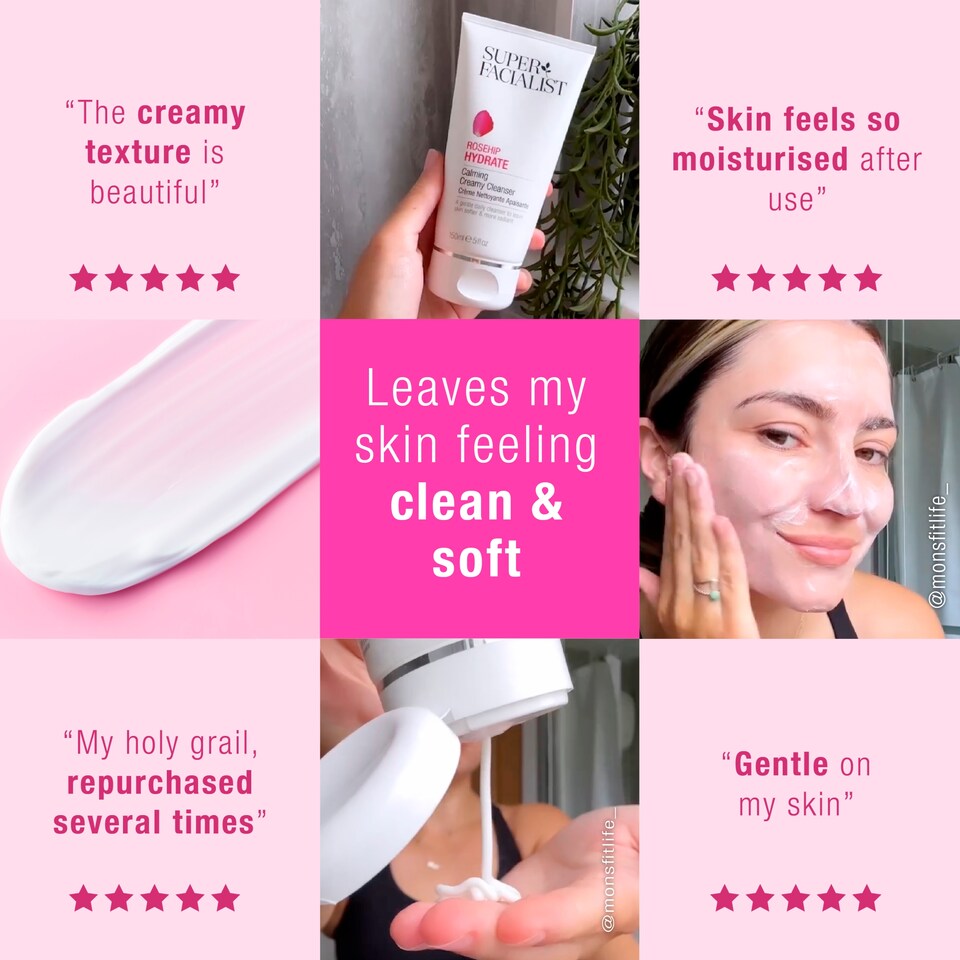 image 1 of Super Facialist Rosehip Hydrate Creamy Cleanser 150Ml