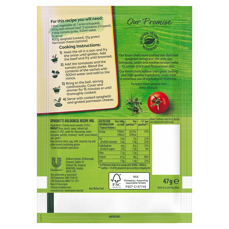 image 1 of Knorr Mealmaker Spaghetti Bolognese 47G