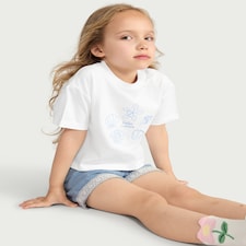 F&F Girls 2-Piece Pure Cotton Seaside Set in Multi Blue