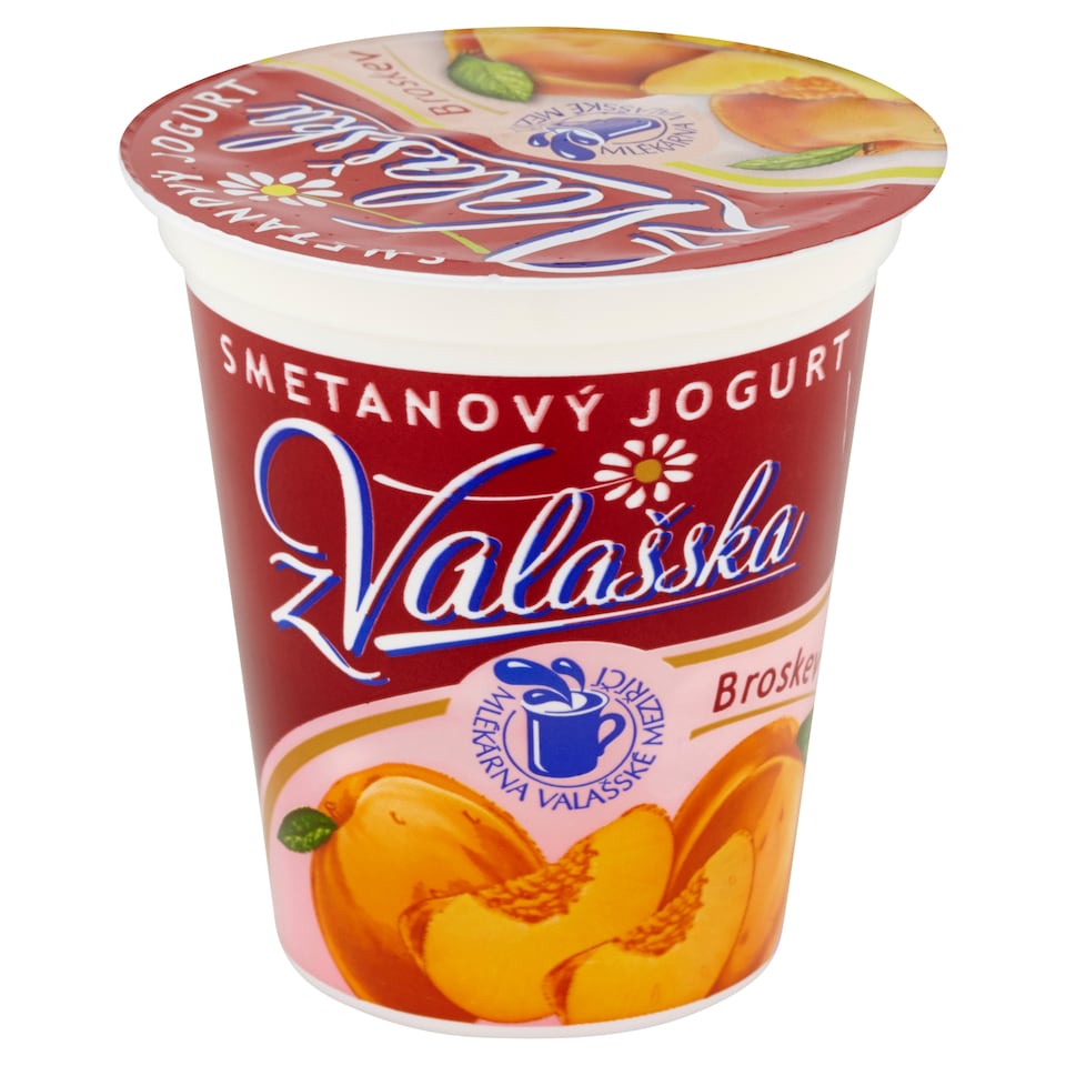 Obrázek 1 pro produkt Mlékárna Valašské Meziříčí Smetanový jogurt z Valašska broskev 150g