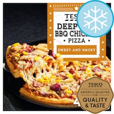 Tesco Deep Pan Bbq Chicken Pizza 406G