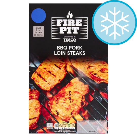 Tesco Fire Pit Bbq Pork Loin Steaks 400G Tesco Groceries