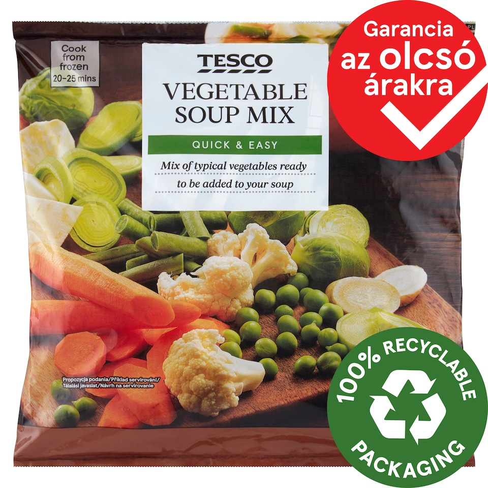 Tesco Quick-Frozen Vegetable Soup Mix 450 g