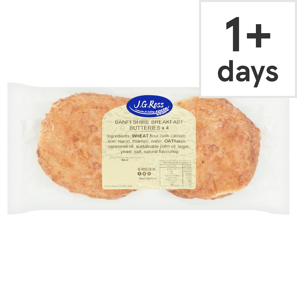 J.G. Ross Banffshire Breakfast Butteries 4 Pack