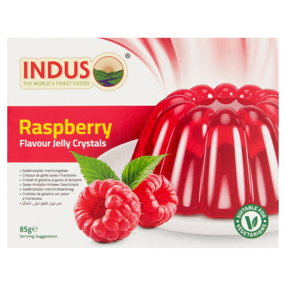 Indus Raspberry Flavour Jelly Crystals 80g