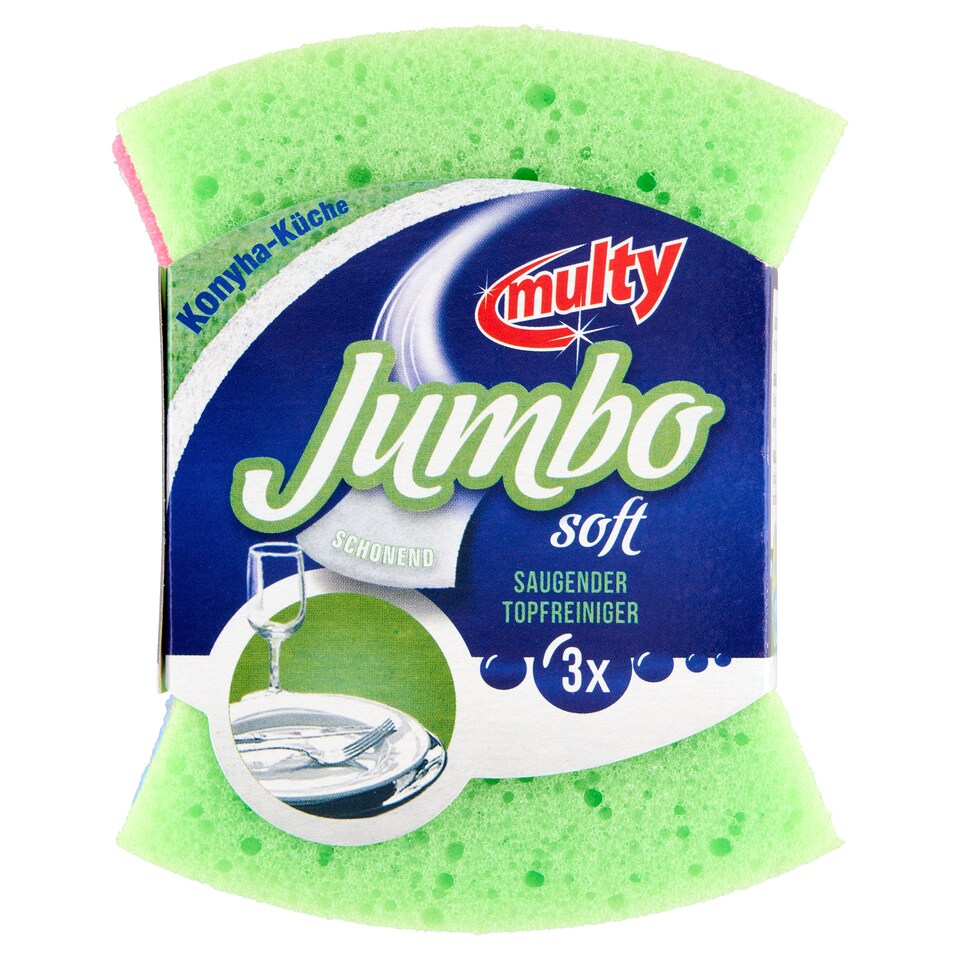 Multy Jumbo Soft nedvszívó mosogatószivacs 3 db