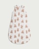 image 1 of F&F Baby Pure Cotton Teddy Bear Print 2.5 Tog Sleeping Bag in White