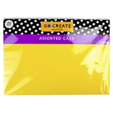 Go Create Coloured Card 20 Sheets