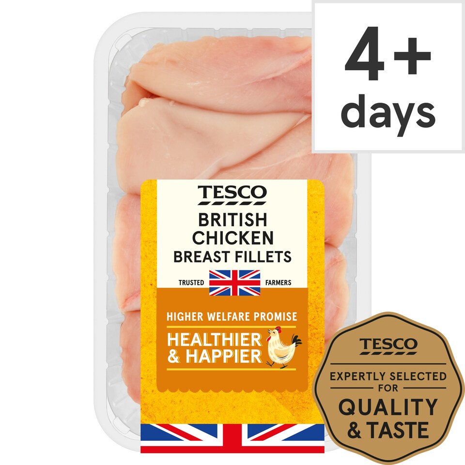 Tesco British Chicken Breast Fillets 950G