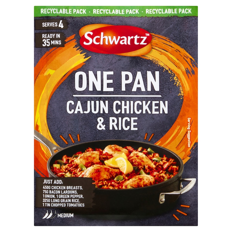 image 1 of Schwartz One Pan Cajun Chicken & Rice Recipe Mix 32g