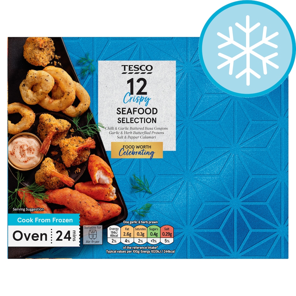 TESCO 12 MIXED SEAFOOD SELECTION 250G