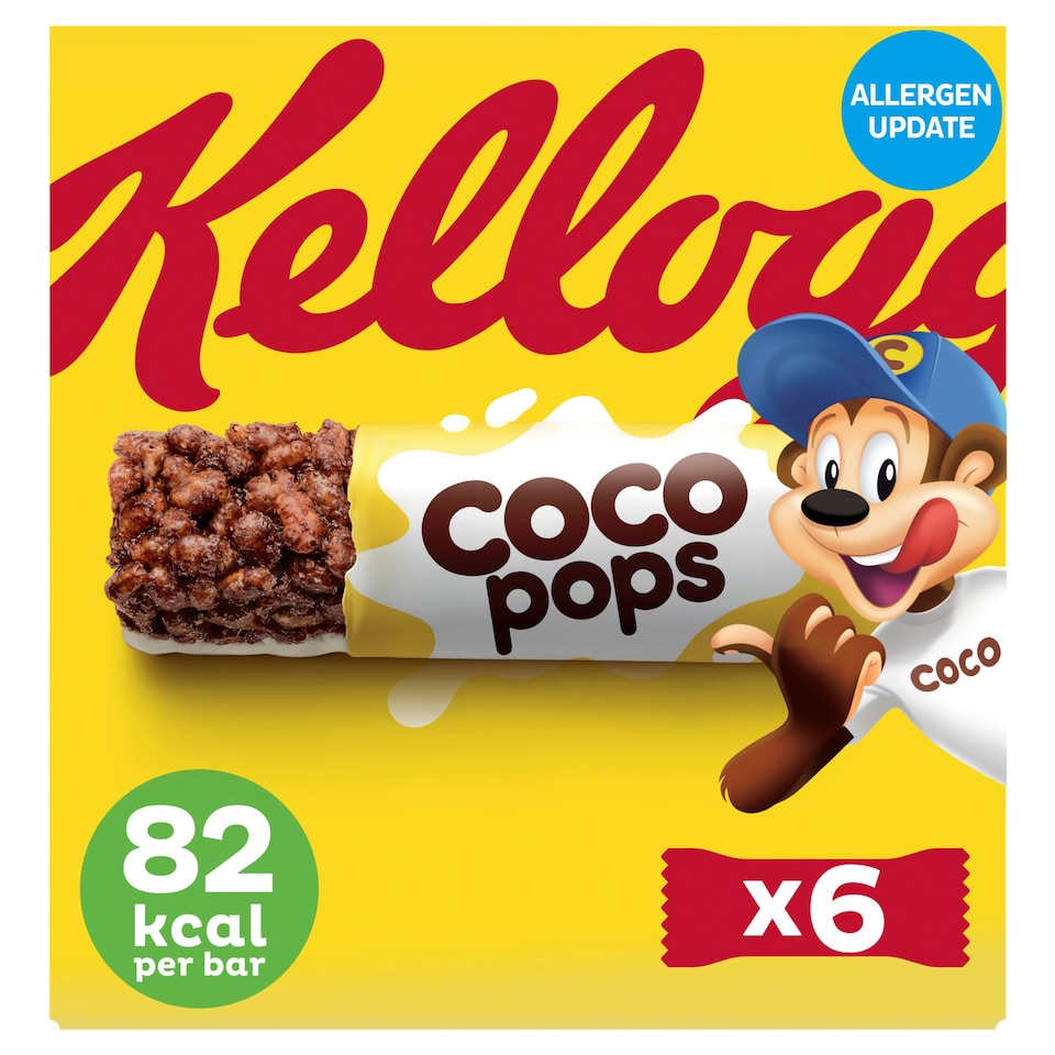 image 1 of Kellogg's Coco Pops Cereal Bar 6x20g 