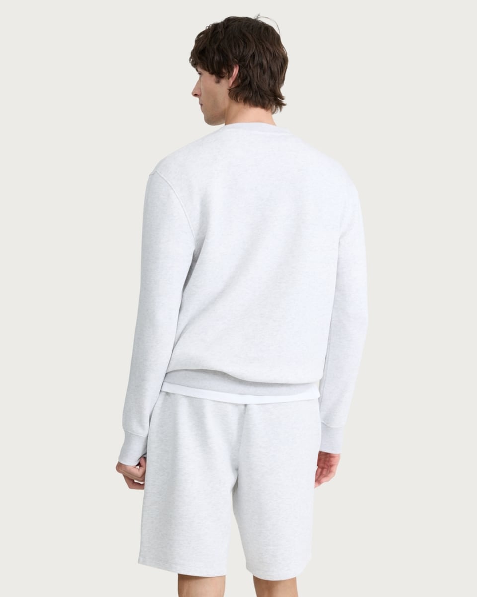 image 1 of F&F Active EVERYHOUR Cotton Rich Crew Neck Sweatshirt in Grey Marl