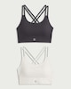 image 4 of F&F Active 2-Pack Seamfree Light Support Sports Bras in Multi