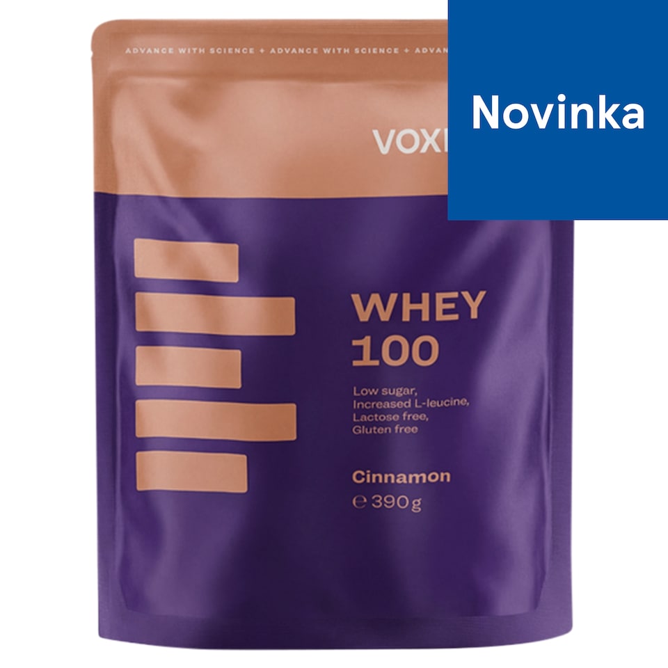 Voxberg Protein Whey 100 bielkovinový prášok príchuť škorica 13 x 30 g (390 g)