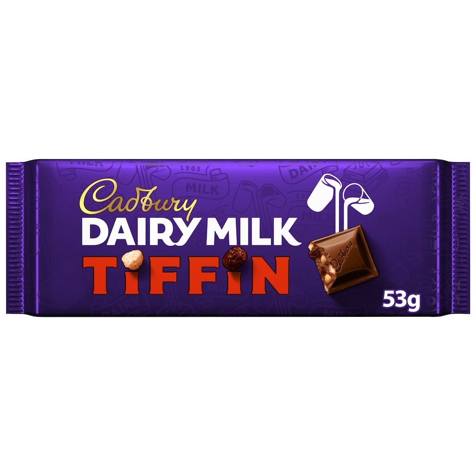 Cadbury Dairy Milk Tiffin Chocolate Bar 53g