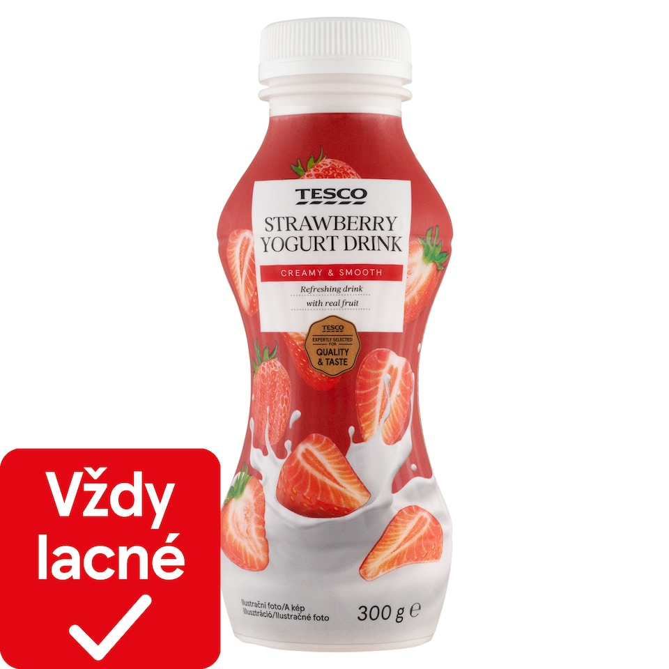 Tesco Jogurtový nápoj jahodový 300 g