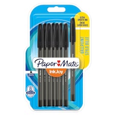 Paper Mate InkJoy 100 Ballpoint Pens, Black, 8 Count