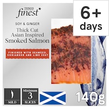 Tesco Finest Thick Cut Asian Inspired Smoked Salmon 140g