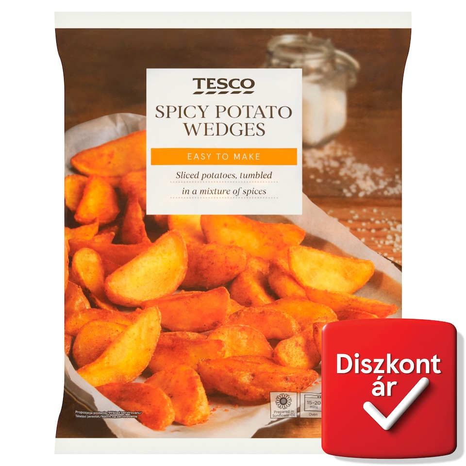 Tesco gyorsfagyasztott, elősütött fűszeres burgonyagerezdek 750 g