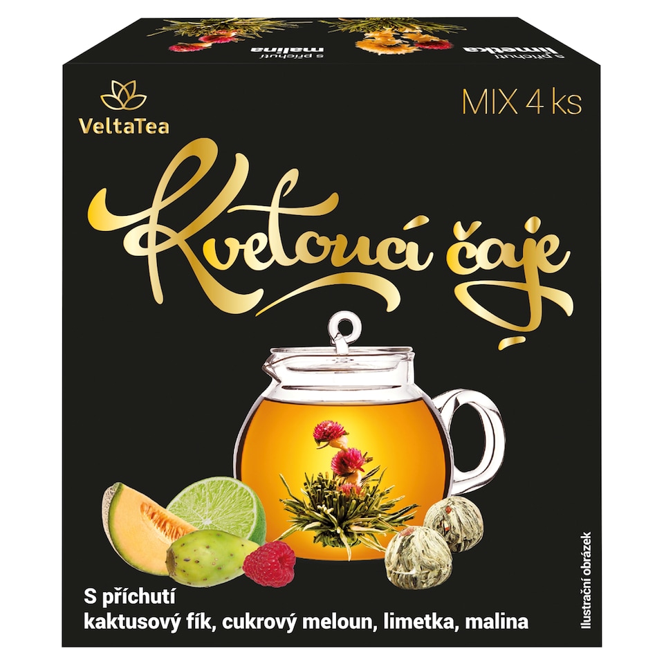 VeltaTea Zelené čaje aromatizované s květinou 4 x 6g (24g)