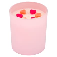 Tesco Heart Gems Glass Valentines Candle 170g