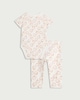 image 2 of F&F Baby 2-Piece Organic Cotton Rich Bodysuit and Leggings Set in White
