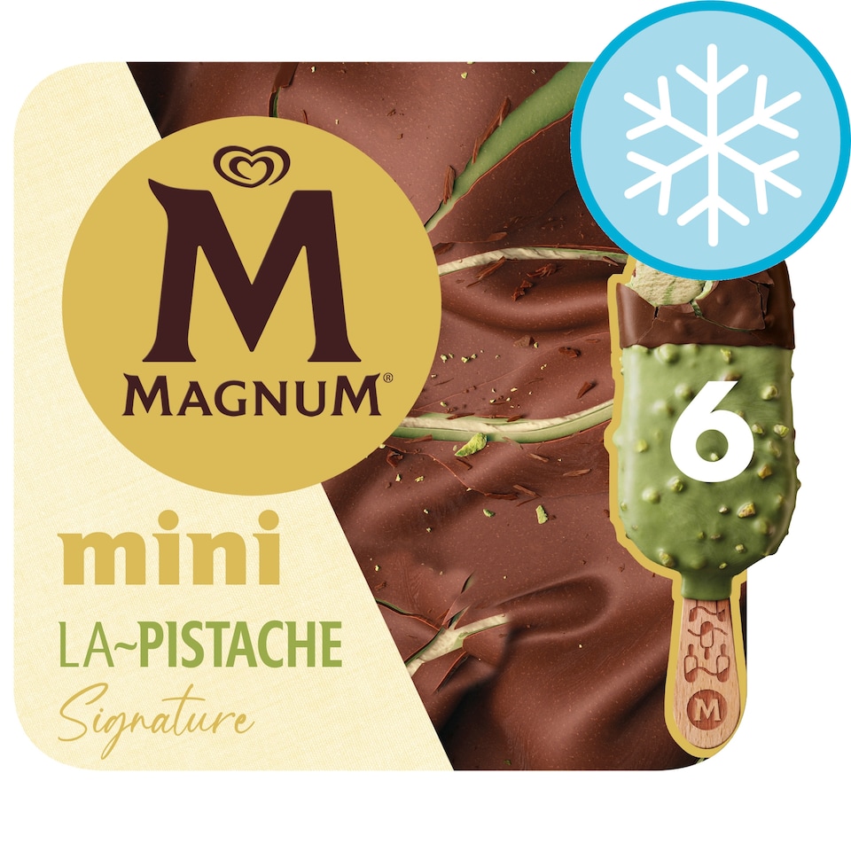image 1 of MAGNUM MINI ICE CREAM LA PISTACHE 6 x 55 ml