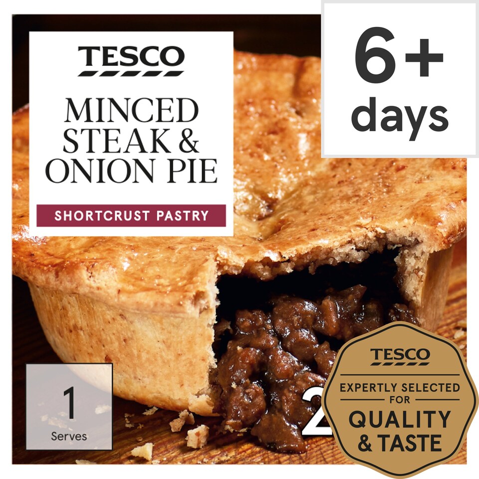 Tesco Minced Steak & Onion Shortcrust Pie 200G Tesco Groceries