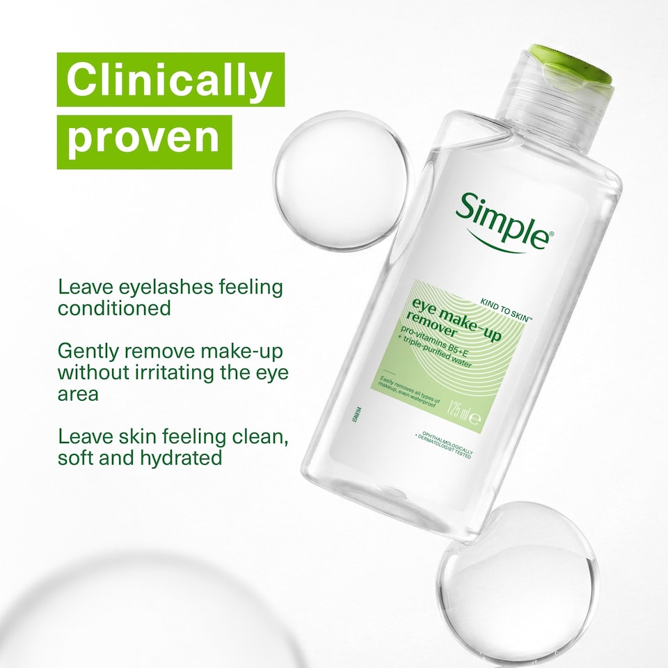image 1 of Simple Kind To Eyes Eye Make-Up Remover 125Ml