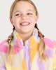 image 1 of F&F Girls Squiggle Print Textured Borg Jacket in Multi