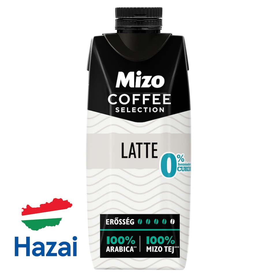 Mizo Coffee Selection Latte UHT zsírszegény kávés tej édesítőszerekkel 250 ml