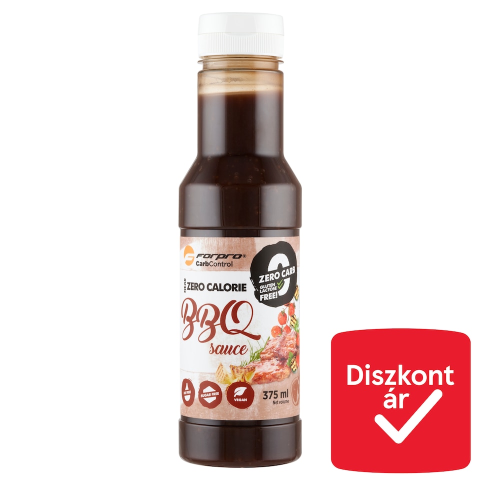 Forpro zerp calorie BBQ szénhidrátmentes szósz 375 ml  1. kép