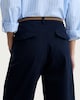 image 3 of F&F Cotton Rich Belted Tapered Mid Rise Chino Trousers in Navy
