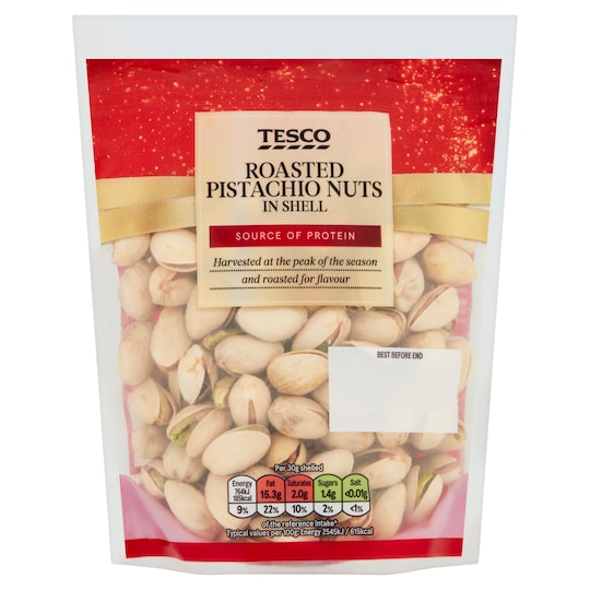Tesco Roasted Pistachio Nuts In Shell 200G Tesco Groceries