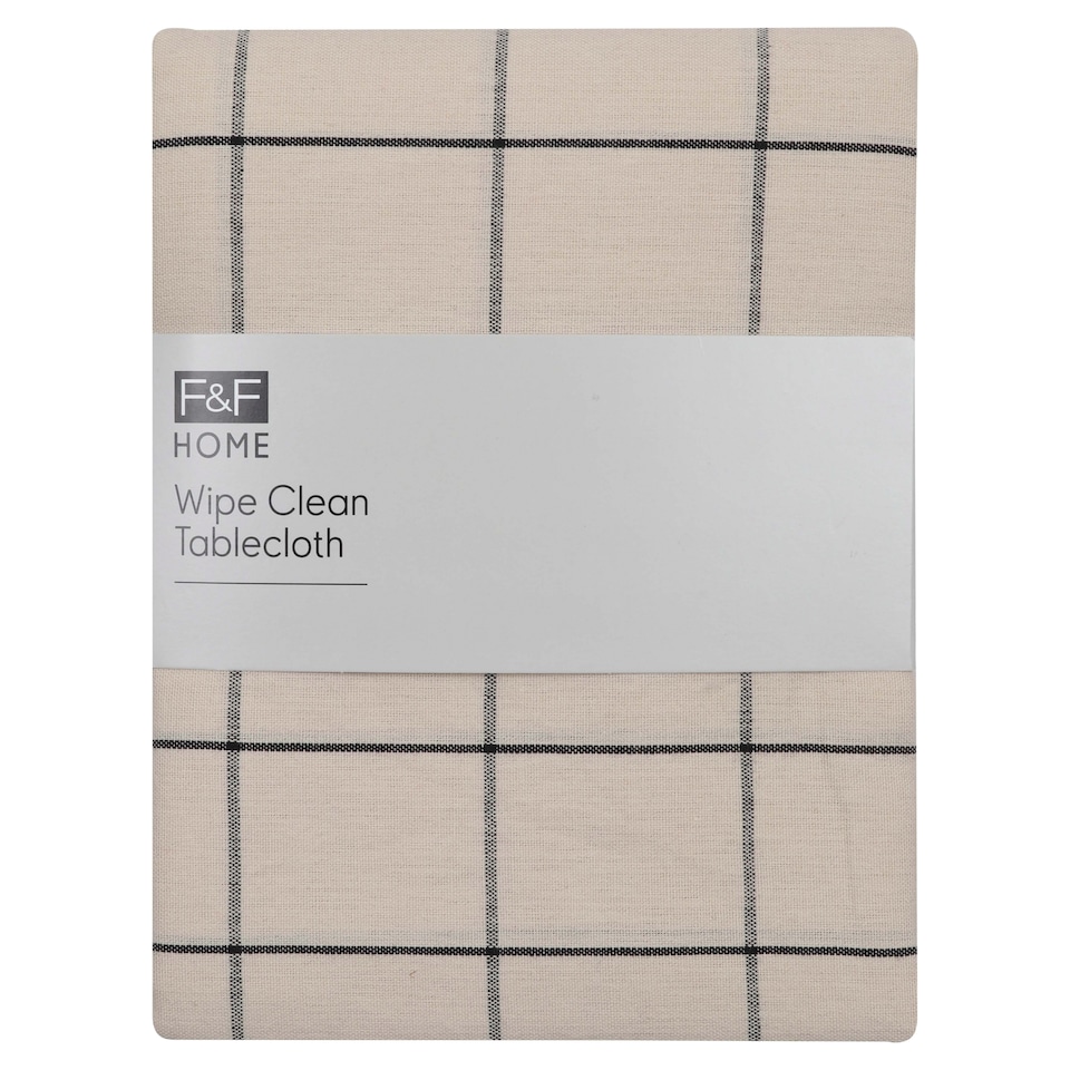 F&F Home Wipe Clean Check Tablecloth 130 x 180 cm