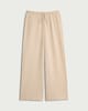 image 4 of F&F Girls Crinkle Textured Wide Leg Drawstring Trousers in Neutral