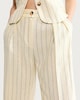 image 2 of The F&F Edit Linen Rich Stripe Wide Leg Co-ord Trousers in Yellow