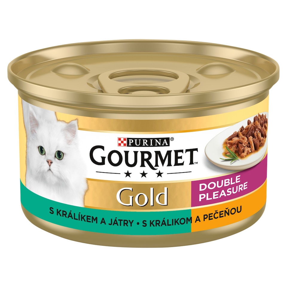 obrázok 1 z Gourmet Gold konzerva pre mačky králik, pečeň 85 g