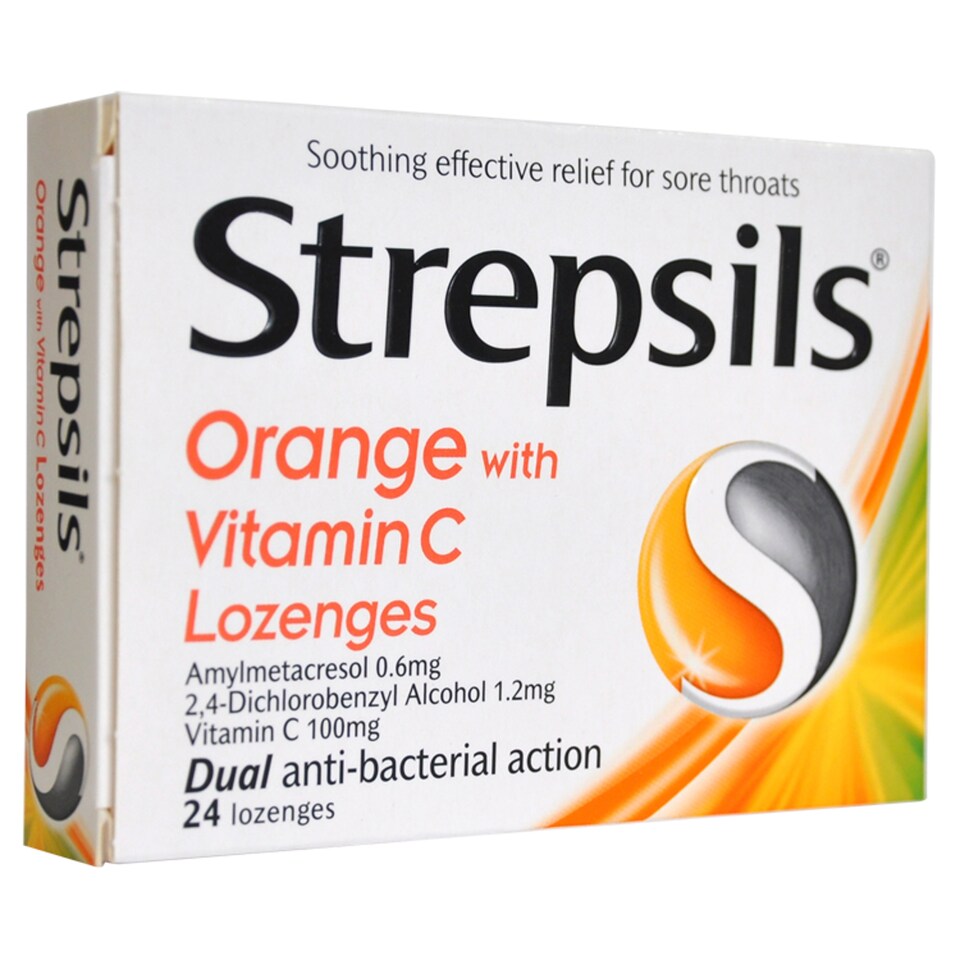 image 1 of Strepsils Orange & Vitamin C Lozenges 24S