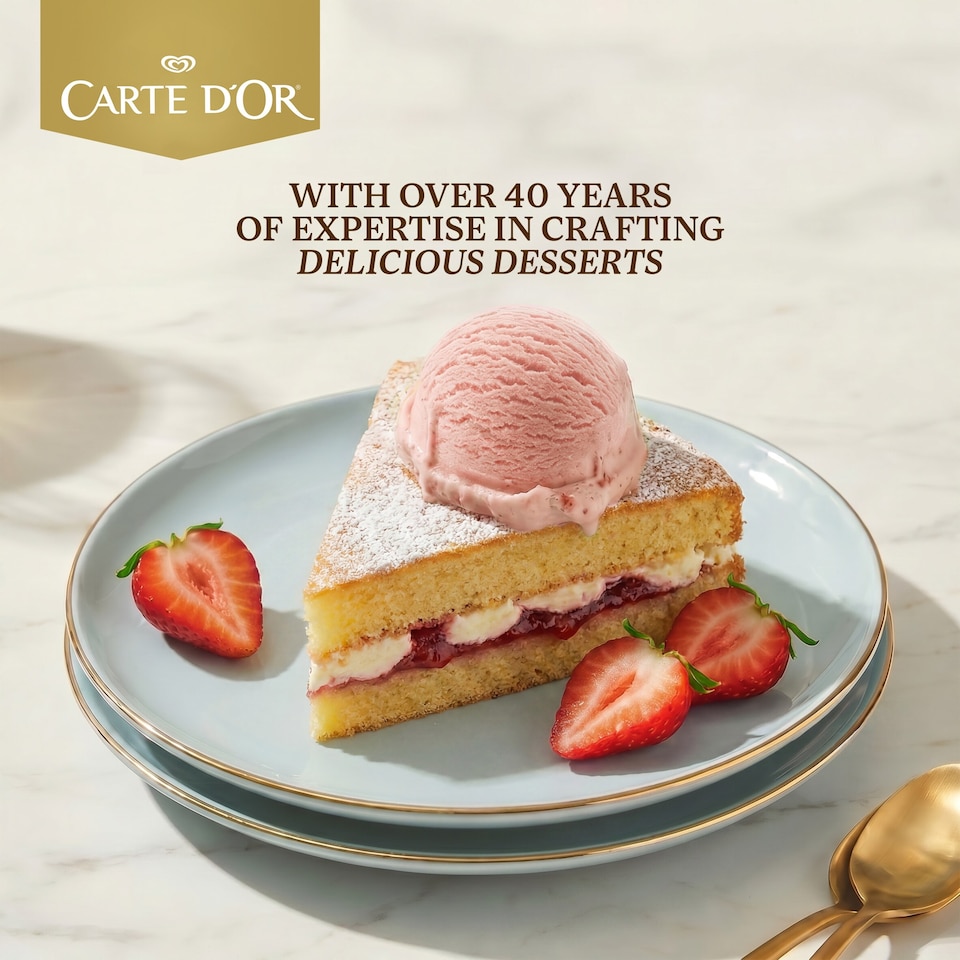 image 1 of Carte D'or Strawberry Ice Cream Tub 900ml