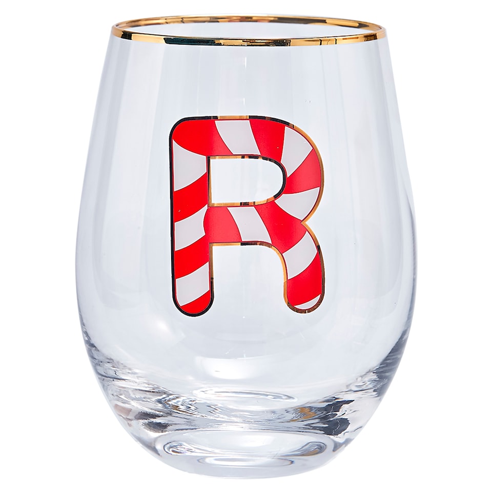 Tesco candy cane Stemless Glass R