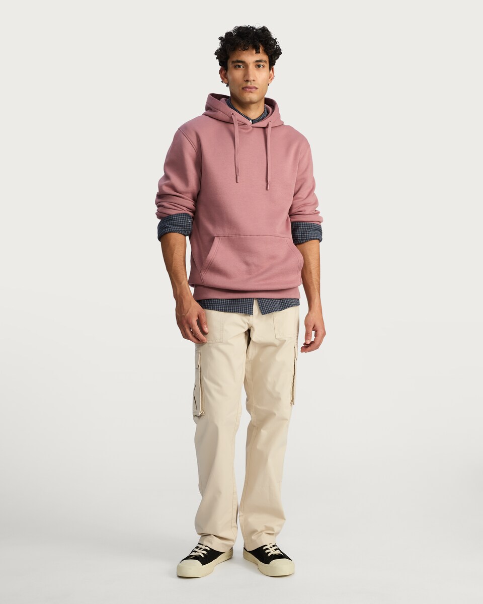 image 1 of F&F Regular Fit Cotton Rich Drawstring Hoodie in Pink