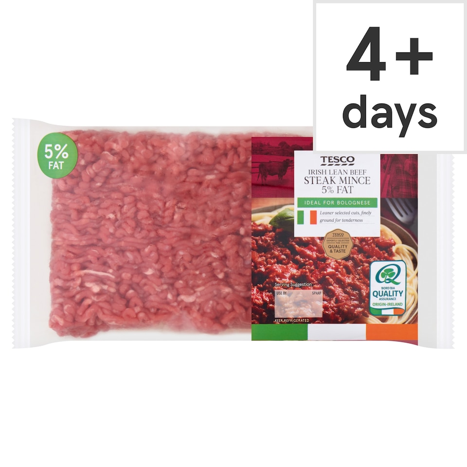 Tesco Irish Lean Beef Steak Mince 5% Fat 750g