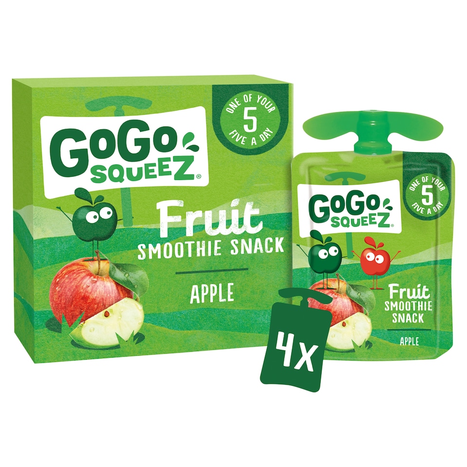 image 1 of Gogo Squeez Fruit Snack Apple 4X90g