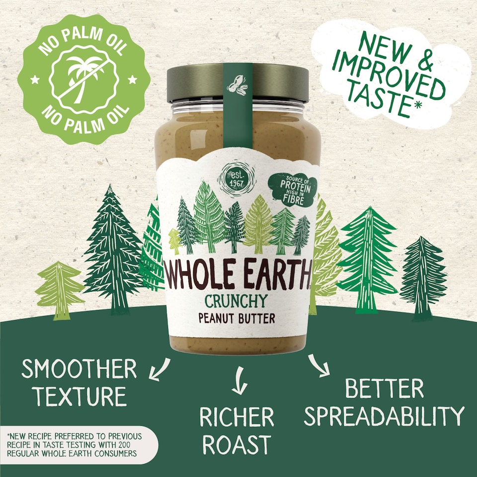 image 1 of Whole Earth Crunchy Peanut Butter 454G