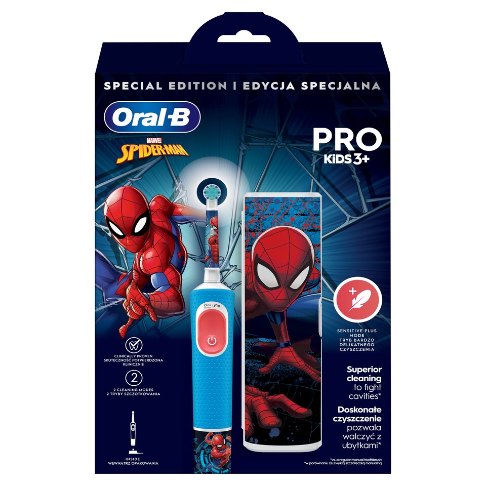obrázok 1 z Oral-B Pro Kids Spiderman Elektrická Zubná Kefka