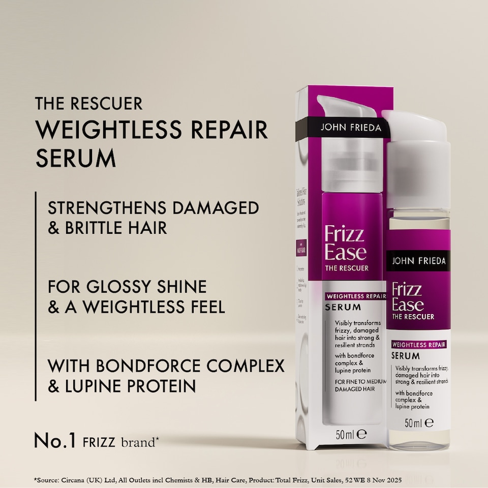 image 1 of John Frieda Frizz Ease The Rescuer Weightless Repair Serum 50ml